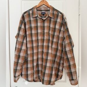 Patagonia Men's Organic Cotton Plaid Flannel Shirt XL | Cabincore Outdoor